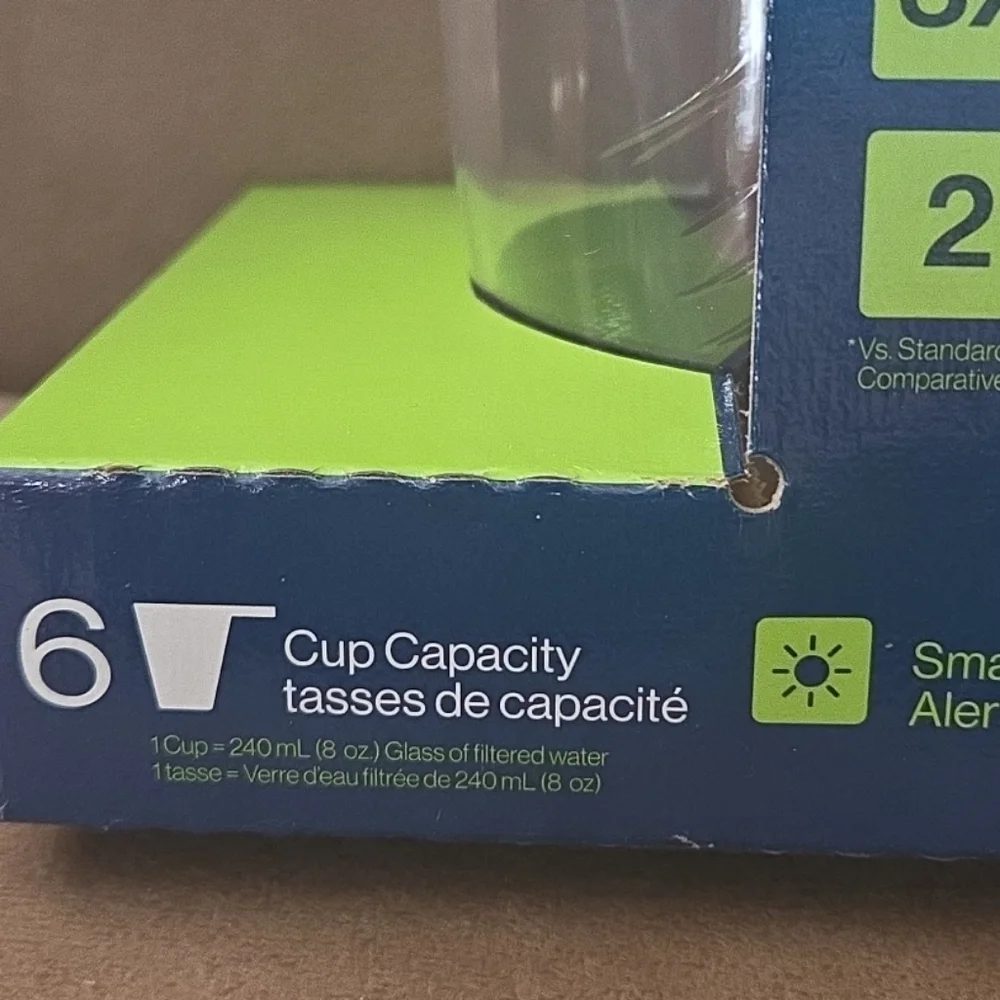 New Brita Elite 6-Cup Red Water Pitcher 1 Pack Clean Filter Smart Filter Alert